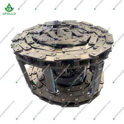 Quality  APOLLO Industrial Paver Conveyor Chain Abrasion Resistant Smooth Operation Asphalt Paver Chain factory