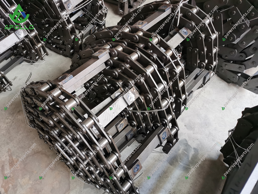 APOLLO Industrial Paver Conveyor Chain Abrasion Resistant Smooth Operation Asphalt Paver Chain