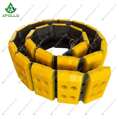 APOLLO Poly Track Pad Kit with Track Chain Assembly 108756 for W1500 W1900 Milling Machine