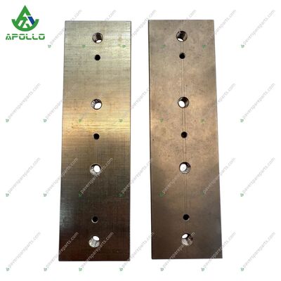 APOLLO Brass Slider 89540237 - Brass Material Wear Component with 4-Hole Mounting for Low-Friction Bearing in Asphalt Pavers