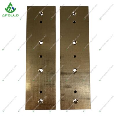 APOLLO Brass Slider 89540237 - Brass Material Wear Component with 4-Hole Mounting for Low-Friction Bearing in Asphalt Pavers