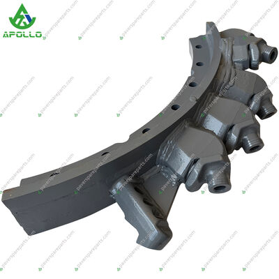 APOLLO Right Quarter Milling Drum Section 2158170 with 11-D22 Tool Holder WR240i Milling Drum Segment for Road Milling Machine
