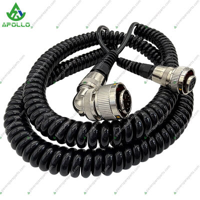 APOLLO 360-6702 Cable 1.5M Spiral Cable AF655F Ultrasonic Level Meter Connection for Asphalt Paver