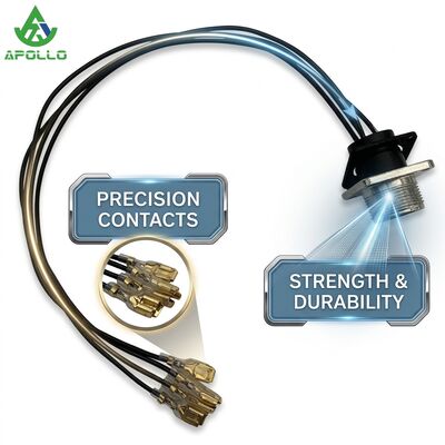APOLLO RM54426663 6 Pin Data Cable Socket Plug for ABG Paver Screed Wire Harness Distributor