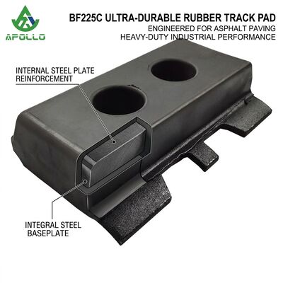 Apollo BF225C 309950077 Durable Rubber Track Pad Long Service Life Asphalt Paver Track Shoe