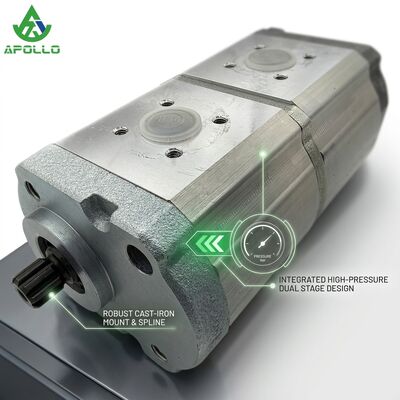 APOLLO VOE12819148 Aftermarket High-Grade Double Gear Pump for ABG P6820DL Asphalt Paver