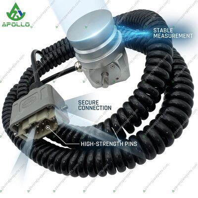 2629400 6 Pins Digital Longitudinal Slope Meter Rectangular Wire Connector for SP15 Slipform Paver Leveling