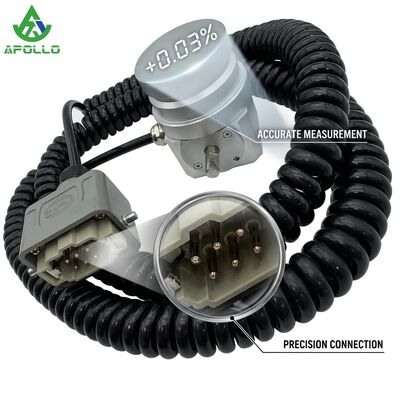 2629400 6 Pins Digital Longitudinal Slope Meter Rectangular Wire Connector for SP15 Slipform Paver Leveling