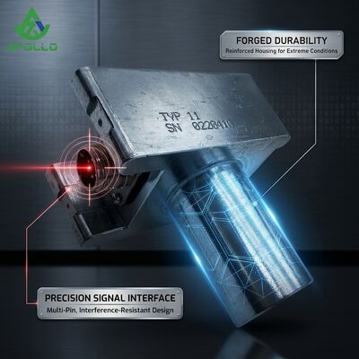 Asphalt Paver Leveling Sensor TYP11 14317390 6-Pin Screw Thread Replacement for ABG Road Finisher