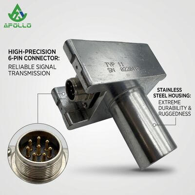 Asphalt Paver Leveling Sensor TYP11 14317390 6-Pin Screw Thread Replacement for ABG Road Finisher